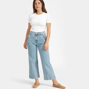 Everlane Wide Leg Jeans Medium Wash